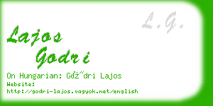 lajos godri business card